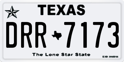 TX license plate DRR7173