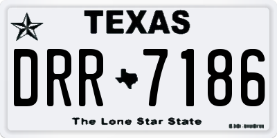TX license plate DRR7186