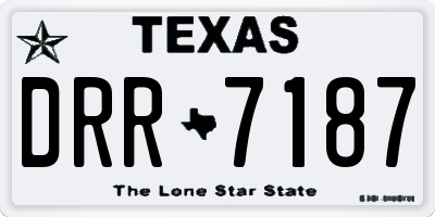 TX license plate DRR7187