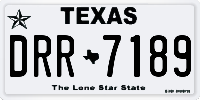 TX license plate DRR7189