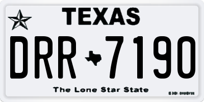 TX license plate DRR7190
