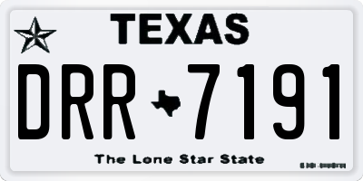 TX license plate DRR7191