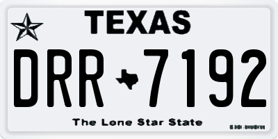 TX license plate DRR7192