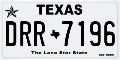 TX license plate DRR7196
