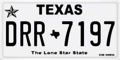 TX license plate DRR7197