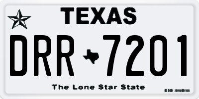 TX license plate DRR7201