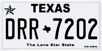 TX license plate DRR7202