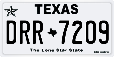 TX license plate DRR7209