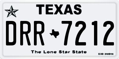 TX license plate DRR7212