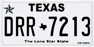 TX license plate DRR7213
