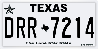 TX license plate DRR7214