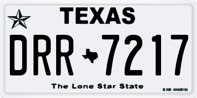 TX license plate DRR7217
