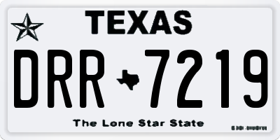 TX license plate DRR7219