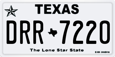 TX license plate DRR7220