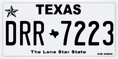 TX license plate DRR7223