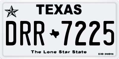 TX license plate DRR7225