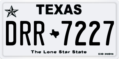 TX license plate DRR7227
