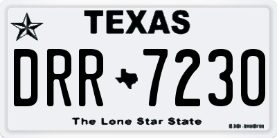 TX license plate DRR7230