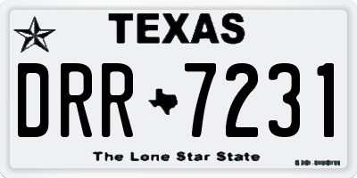 TX license plate DRR7231
