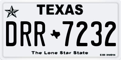 TX license plate DRR7232