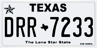 TX license plate DRR7233