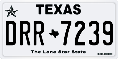 TX license plate DRR7239