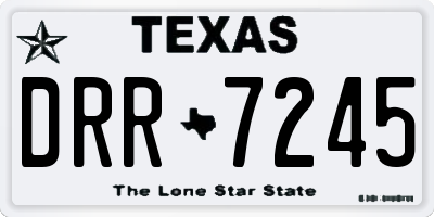 TX license plate DRR7245