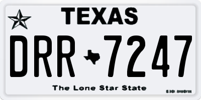 TX license plate DRR7247