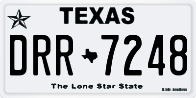 TX license plate DRR7248