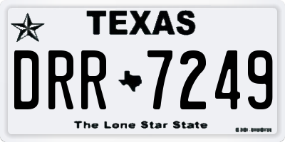 TX license plate DRR7249
