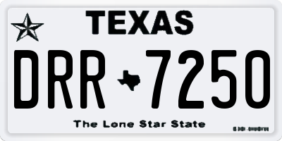 TX license plate DRR7250