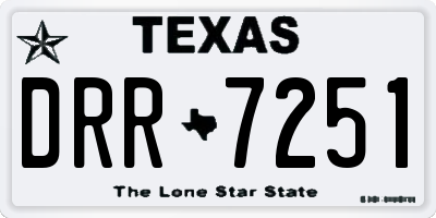 TX license plate DRR7251