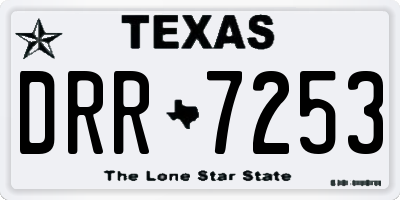 TX license plate DRR7253