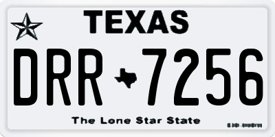 TX license plate DRR7256