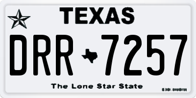 TX license plate DRR7257