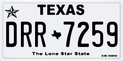 TX license plate DRR7259