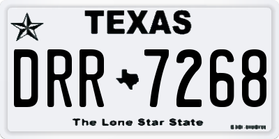 TX license plate DRR7268