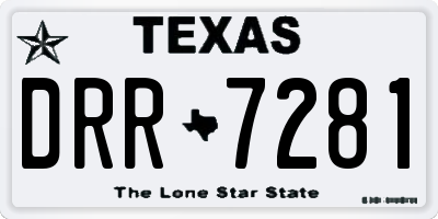 TX license plate DRR7281