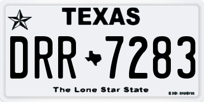 TX license plate DRR7283