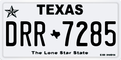 TX license plate DRR7285