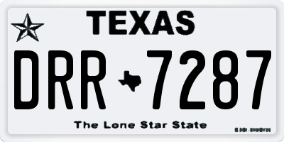 TX license plate DRR7287