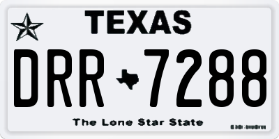TX license plate DRR7288