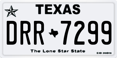TX license plate DRR7299