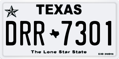 TX license plate DRR7301