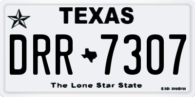 TX license plate DRR7307