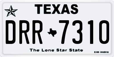 TX license plate DRR7310