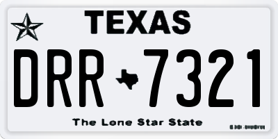 TX license plate DRR7321