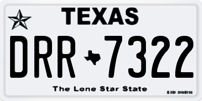 TX license plate DRR7322