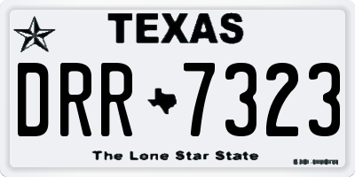 TX license plate DRR7323