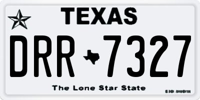 TX license plate DRR7327